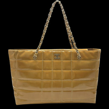 Beige Leather Chanel Chocolate Bar