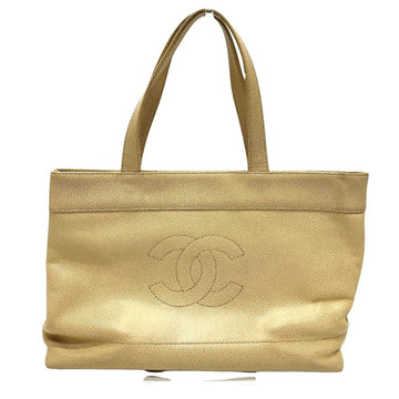 Beige Leather Chanel Sports CC Logo