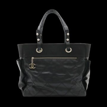 Black Canvas Chanel Shoulder Bag