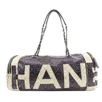 Black Leather Chanel Travel Bag