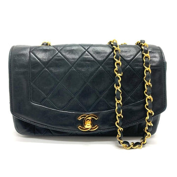 Black Leather Chanel Shoulder Bag