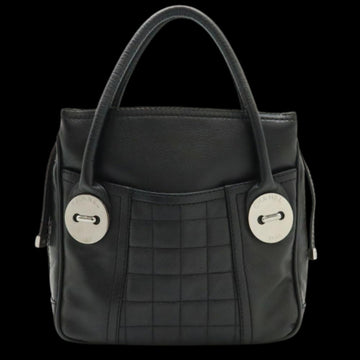 Black Leather Chanel Tote