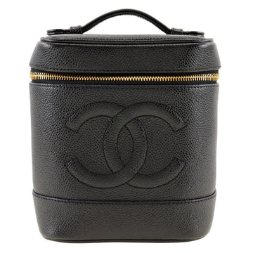 Black Leather Chanel Handbag