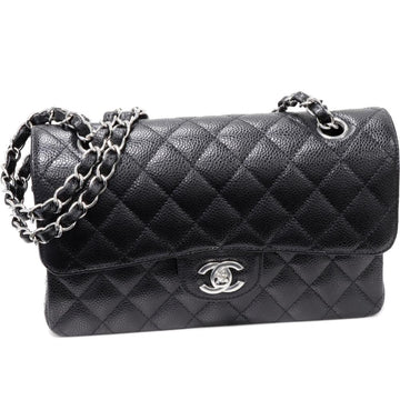 Black Leather Chanel Handbag