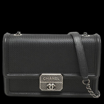 Black Leather Chanel Crossbody Bag
