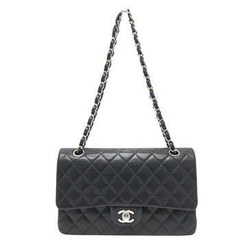 Black Leather Chanel Shoulder Bag