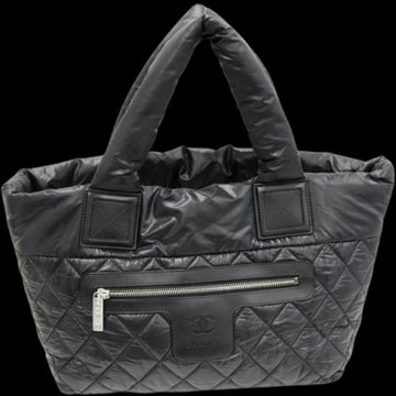Black Leather Chanel Tote
