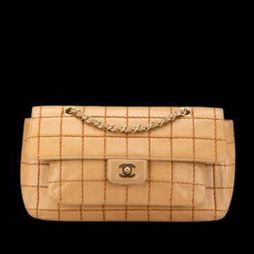 Brown Leather Chanel Chocolate Bar