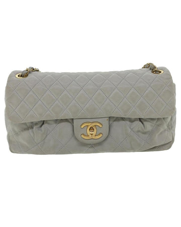Grey Leather Chanel Shoulder Bag