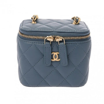 Navy Leather Chanel Crossbody Bag