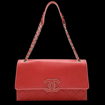 Pink Leather Chanel Shoulder Bag