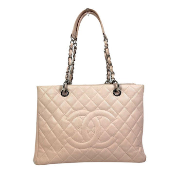 Pink Leather Chanel Tote