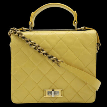 Yellow Leather Chanel Shoulder Bag