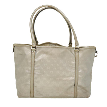GUCCI EC Canvas Tote Bag Silver  cl184