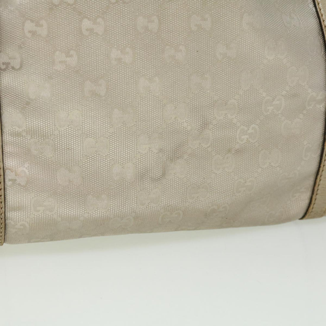 GUCCI EC Canvas Tote Bag Silver  cl184