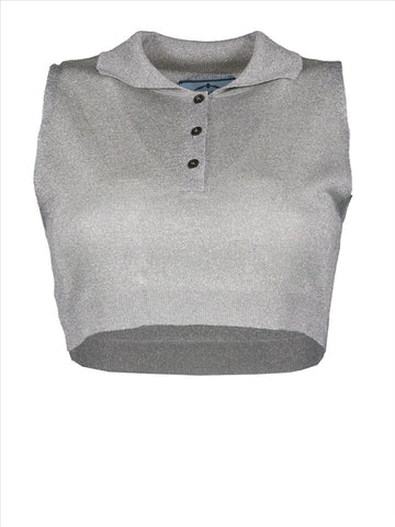 Crop-top en lurex