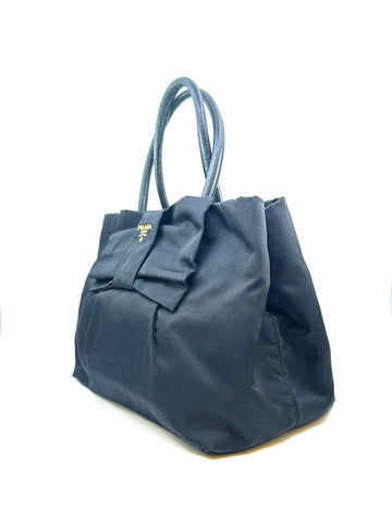 PRADA Black Nylon Solid Handbag