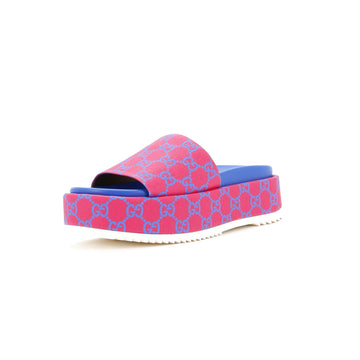 Women's Angelina Platform Slide Sandals EC Coated Canvas