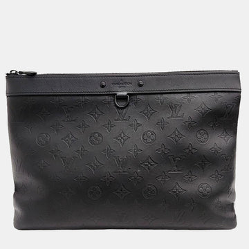 Black Monogram Leather Discovery Pochette Clutch
