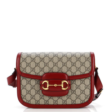 GUCCI Horsebit 1955 Shoulder Bag GG Coated Canvas Small