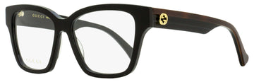 Gucci Women's Square Eyeglasses EC1302O 004 Black/Brown 55mm