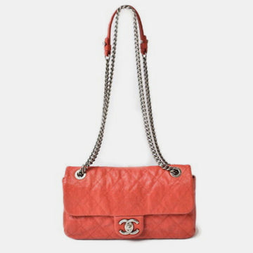 Red Caviar Quilted Mini Simply CC Flap Bag