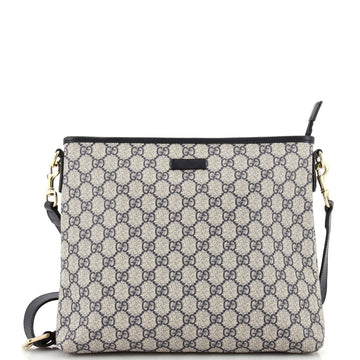 GUCCI Zip Top Messenger Bag GG Coated Canvas Medium