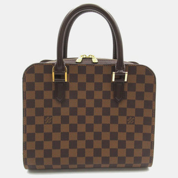 Brown Canvas Damier Ebene Triana Bag