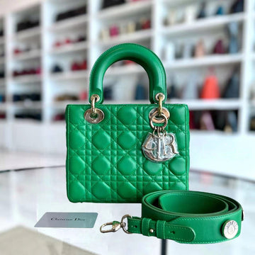 Lady Small Cannage Lambskin Jade Green ABC MyABC Golden Hardware