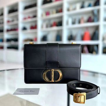 Montaigne 30 Smooth Calfskin Black GHW