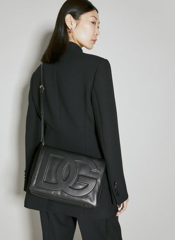 Gucci Women Dg Leather Padded Shoulder Bag