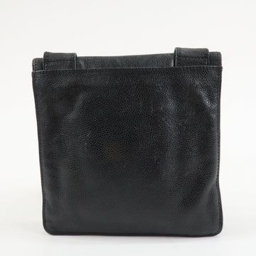 CHANEL COCO Mark Caviarskin Shoulder Bag Crossbody Bag Black Used