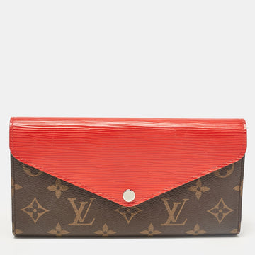 Louis Vuitton Cherry Epi Leather And Monogram Canvas Marie-Lou Long Wallet