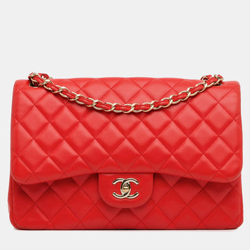 Jumbo Classic Lambskin Double Flap