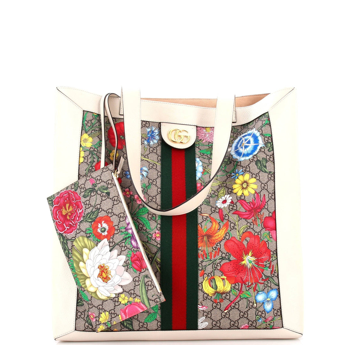 Ophidia Soft Open Tote Flora EC Coated Canvas Large