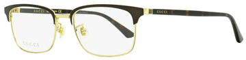 Gucci Men's Rectangular Eyeglasses EC0131O 002 Gold/Brown/Havana 53mm