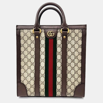 Beige GG Canvas Ophidia Medium Tote Bag