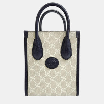 White/Beige GG Ophidia mini tote bag