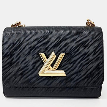 Black Epi Leather Twist MM Shoulder Bag