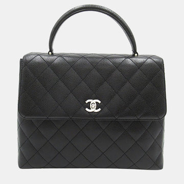 Black Caviar Kelly Top Handle Bag