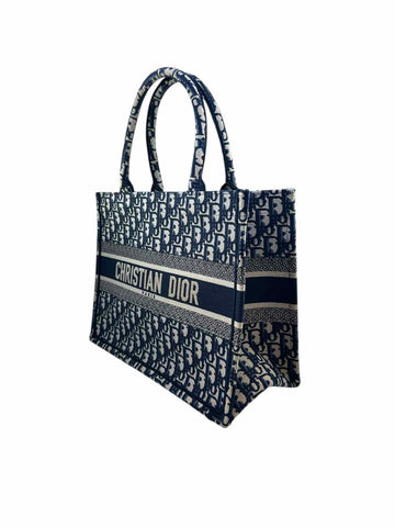 CHRISTIAN DIOR Navy & White Handbag