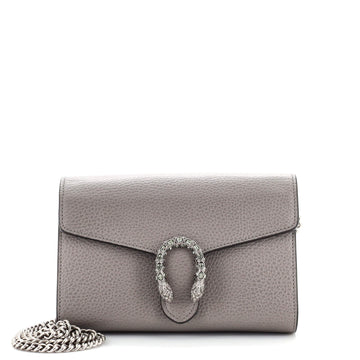 GUCCI Dionysus Chain Wallet Leather with Embellished Detail Small
