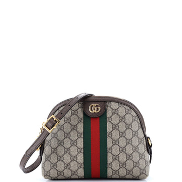Ophidia Dome Shoulder Bag EC Coated Canvas Small