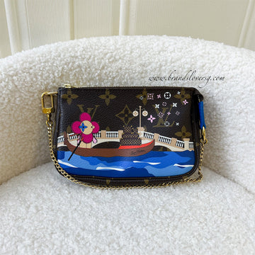LV Mini Pochette Christmas 2019 Vivienne in Venice Monogram Canvas GHW