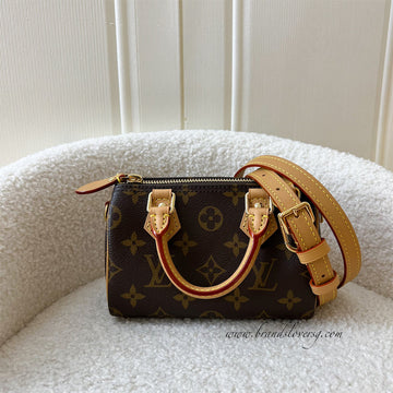 LV Nano Speedy in Monogram Canvas GHW