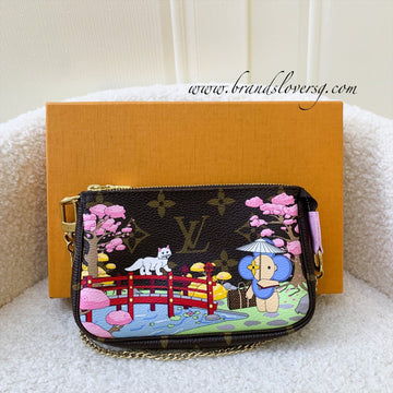 LV Mini Pochette Accessoires in Christmas 2021 Animation (Japan Sakura) Monogram Canvas