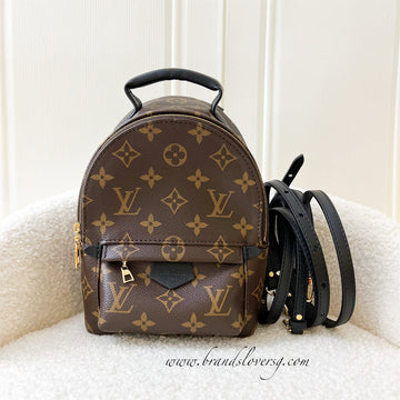 LV Mini Palm Springs Backpack in Monogram Canvas GHW