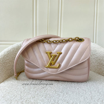 LV New Wave Chain Bag PM in Pearly Rose Blossom Calfskin GHW