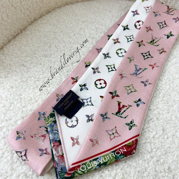 LV Garden Bandeau in Pink / White 100% Silk