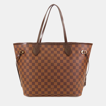 Brown Damier Ebene Canvas Neverfull MM Tote Bag